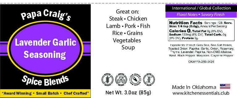 Lavender Garlic Seasoning